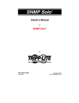 Tripp Lite MT-SE-37/02 User's Manual