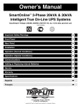 Tripp Lite 3-Phase User's Manual