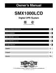 Tripp Lite SMX1000LCD User's Manual