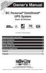 Tripp Lite BCPERS300 User's Manual
