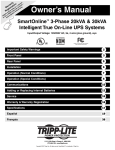 Tripp Lite 3-Phase 20kVA User's Manual