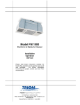Trion Air Cleaner FM 1000 User's Manual