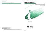 Tricity Bendix TB 80 L User's Manual