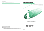 Tricity Bendix TB 180 TF User's Manual