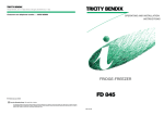 Tricity Bendix FD 845 User's Manual