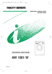 Tricity Bendix AW 1001 W User's Manual
