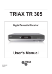 Triax TR 305 User's Manual