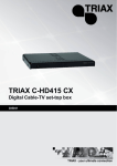 Triax C-HD415 CX User's Manual