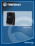 TRENDnet Router Wireless N Gaming Adapter User's Manual