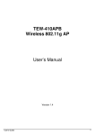 TRENDnet 802.11g User's Manual