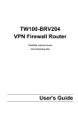 TRENDnet Network Router VPN Firewall Router User's Manual