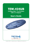 TRENDnet TEW-424UB User's Manual