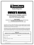 Traulsen RET232EUT-HHS User's Manual
