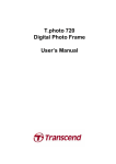 Transcend Information Transcend T.photo 720 User's Manual