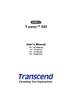 Transcend Information T.sonic 520 User's Manual