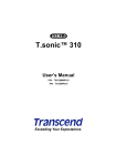 Transcend Information 310 User's Manual