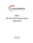Trango Broadband M900S User's Manual