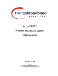 Trango Broadband Access5830 User's Manual