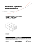 Trane Voyager 12.5 to 25 Tons Installation and Maintenance Manual