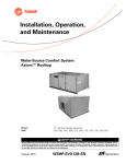 Trane Rooftop WSHP Installation and Maintenance Manual