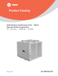 Trane RAUJ CAUJ 20 to 120 Tons Catalogue