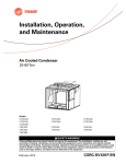 Trane Modular 20 to 35 Tons Installation and Maintenance Manual
