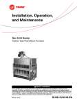 Trane Gas Unit Heaters Installation and Maintenance Manual