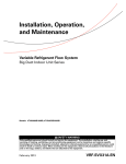 Trane Big Duct-Indoor Installation and Maintenance Manual