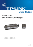 TP-Link TL-WN322G User's Manual