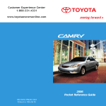 Toyota CAMRY 2006 User's Manual