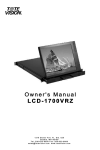 Tote Vision LCD-1700VRZ User's Manual