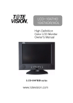 Tote Vision LCD-1047HD User's Manual