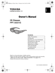 Toshiba FTPAG01G/ALL User's Manual