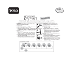 Toro Hose End Drip Kit for Containers (53883) User's Manual