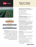 Toro Drip In Classic Soaker Dripline Data Sheet