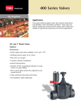 Toro 400 Series Valves Data Sheet