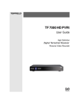 Topfield TF 7000 HD PVRt User's Manual