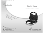 Toastmaster TWB2PIZ User's Manual