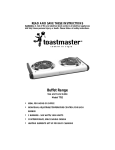 Toastmaster TTS2 User's Manual