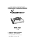 Toastmaster TTS1 User's Manual