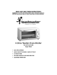 Toastmaster TTOB4 User's Manual