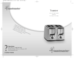 Toastmaster TT4CTBW/TT4CTBB User's Manual