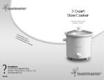 Toastmaster TSC3W User's Manual
