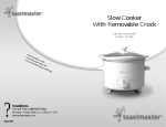 Toastmaster TSC29W User's Manual