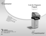 Toastmaster TPC2 User's Manual