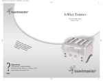 Toastmaster TMT4 User's Manual