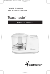 Toastmaster TMMC2 User's Manual