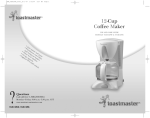 Toastmaster TCM12PB User's Manual