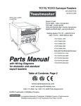 Toastmaster TC17D3 User's Manual