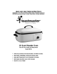 Toastmaster RST18 User's Manual